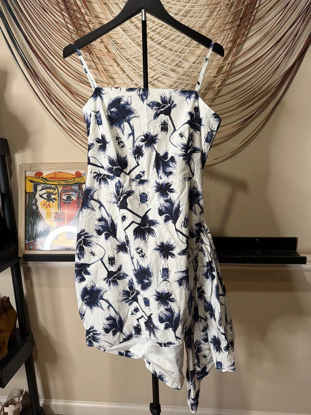Osman yousefzada RTRR beetle asymmetric dress EUC 8 2828